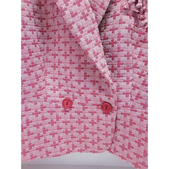 Liz Claiborne 90s‎ Vtg Women's Long Sleeve Pink Button Up Blazer Sz 8 - Picture 5 of 13